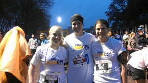 Team CPS runners Kim, Crystalrae and Holly before the race! 